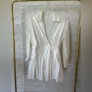 Collared shirt dress with pleated skirt. Size Large